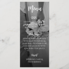 Elegant Black And White Wedding Menu