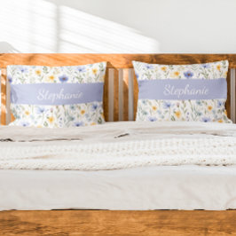 Elegant Blue Purple Watercolor Wildflower 