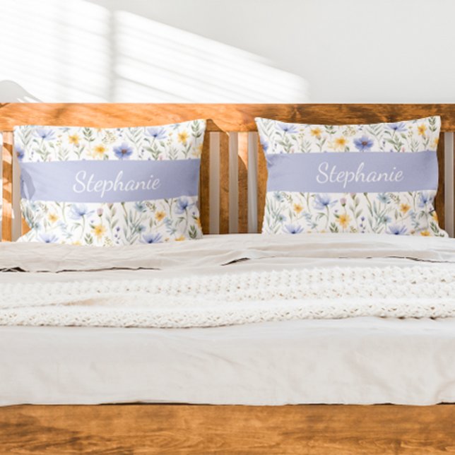 Elegant Blue Purple Watercolor Wildflower  (Criador carregado)