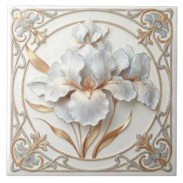 Elegant Blue Rose Gold Stylized Lilies
