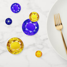 Elegant Blue & Yellow Gemstones