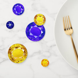 Elegant Blue & Yellow Gemstones