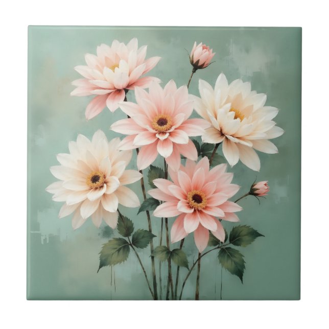 Elegant Blush Chrysanthemum Art (Frente)