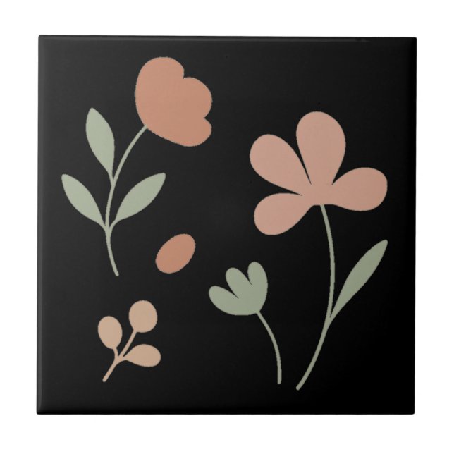 Elegant Blush & Sage – Minimalist Kitchen Tile  (Frente)