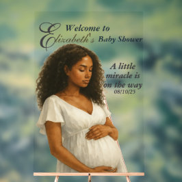 Elegant Boho Black Mom to be Baby Shower