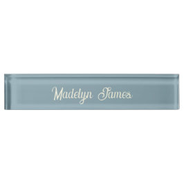 Elegant Chic Typography Dusty Blue Personalized