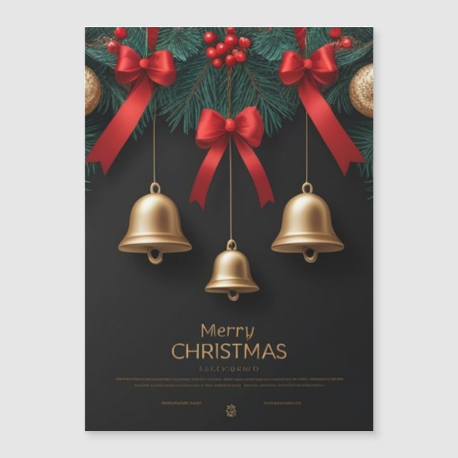 Elegant Christmas Bells Decor – christmas card  (Frente)