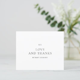 Elegant Classic Budget Wedding Thank You Card