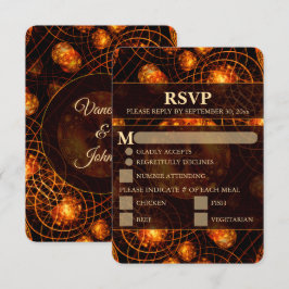 Elegant Classic Modern Gold #901 Wedding RSVP Card