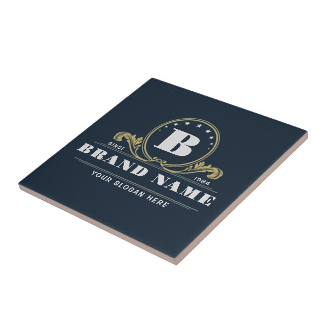 Elegant Company Monogram Vintage Emblem design (Lateral)