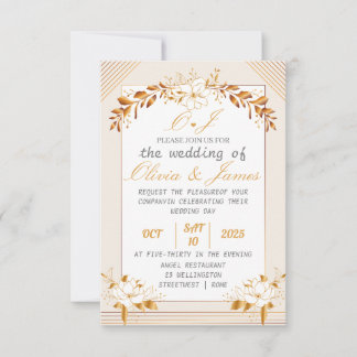 Elegant Customizable Wedding RSVP Card
