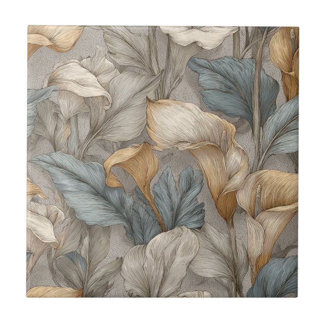 Elegant Decorative Calle Lilies  Tiles   (Frente)