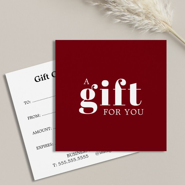 Elegant Deep Red White Beauty Salon (Criador carregado)