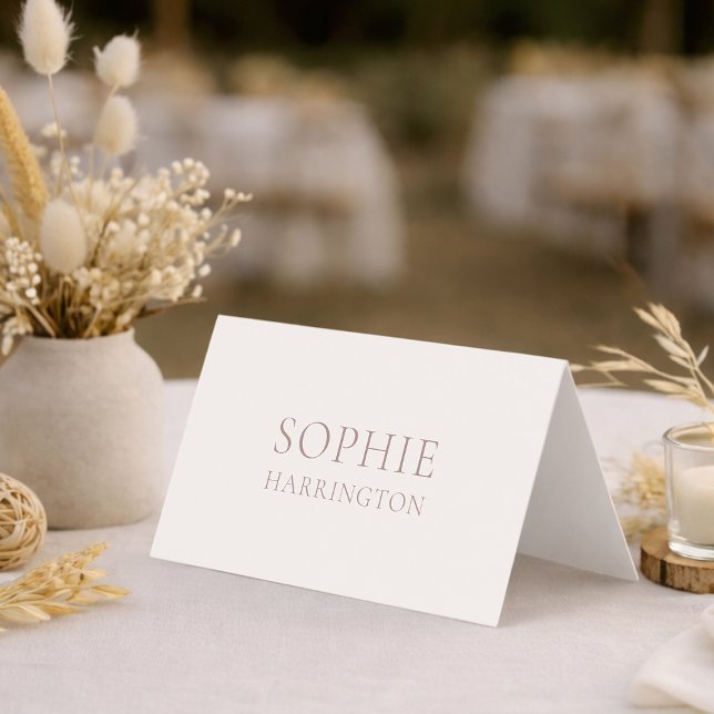 Elegant Double-Sided Wedding Place Card (Criador carregado)