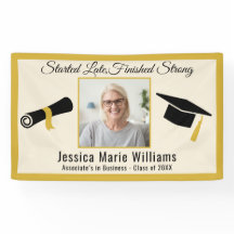 Elegant Dourado Adulto Graduação 2025 Citação Foto