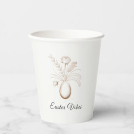 Elegant Easter Vibes Floral Paper Cups