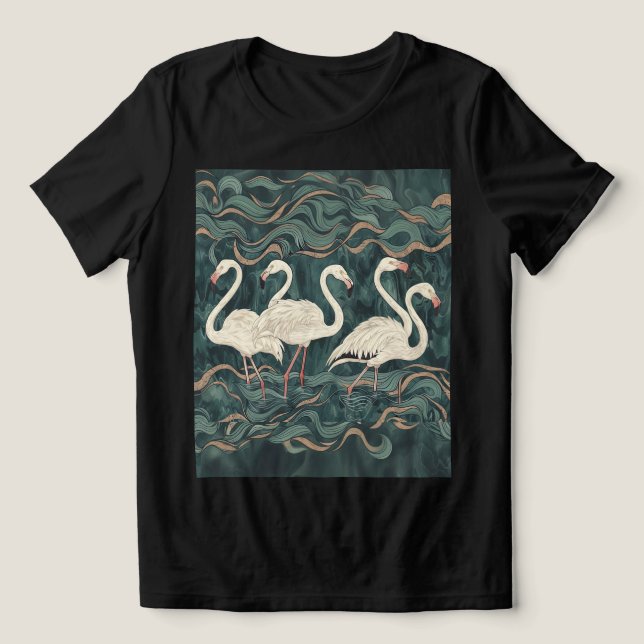 Elegant Flamingo T-shirt (Design frontal)