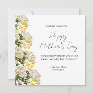 Elegant Floral Happy Mother’s Day Card 