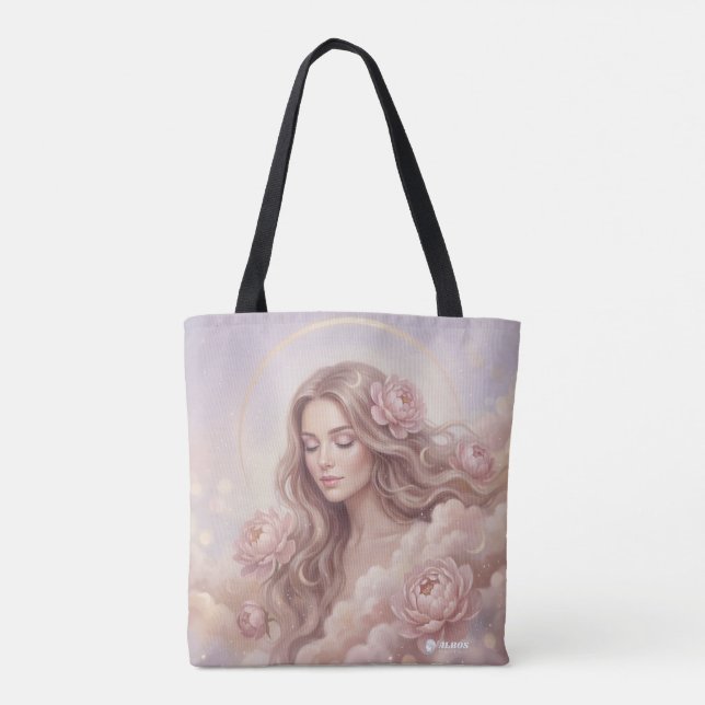 Elegant Floral Pattern Tote Bag (Verso)