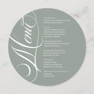 Elegant font modern Menu