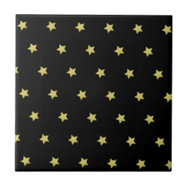 Elegant Gold & Black Star Pattern