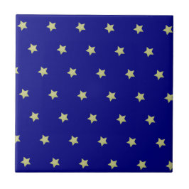 Elegant Gold & Blue Star Pattern