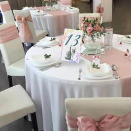 Elegant Gold Greenery Botanical Wedding Table Numb