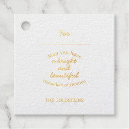 Elegant Gold Happy Hanukkah with Menorah