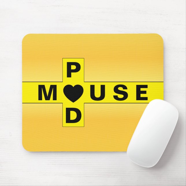 Elegant Gold Pattern Mouse Pad for Luxe Desk Vibes (Com mouse)