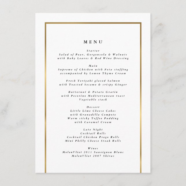 Elegant Golden Frame Menu (Frente)