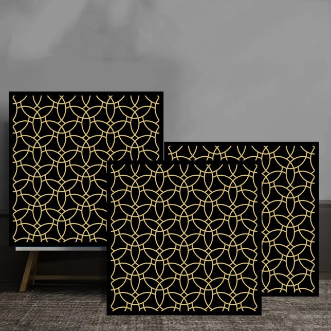 Elegant Golden Interlocking Circles luxury (Criador carregado)