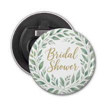 Elegant Greenery Watercolor  Boho Bridal Shower