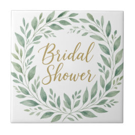 Elegant Greenery Watercolor  Boho Bridal Shower