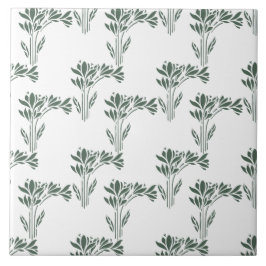 Elegant Grey-Green Botanical Pattern