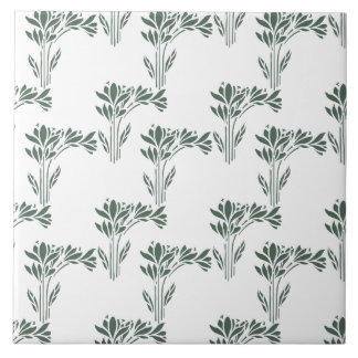 Elegant Grey-Green Botanical Pattern