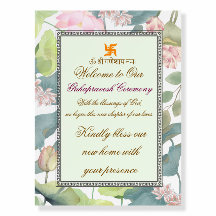 Elegant Grihapravesh Ceremony Welcome Board 