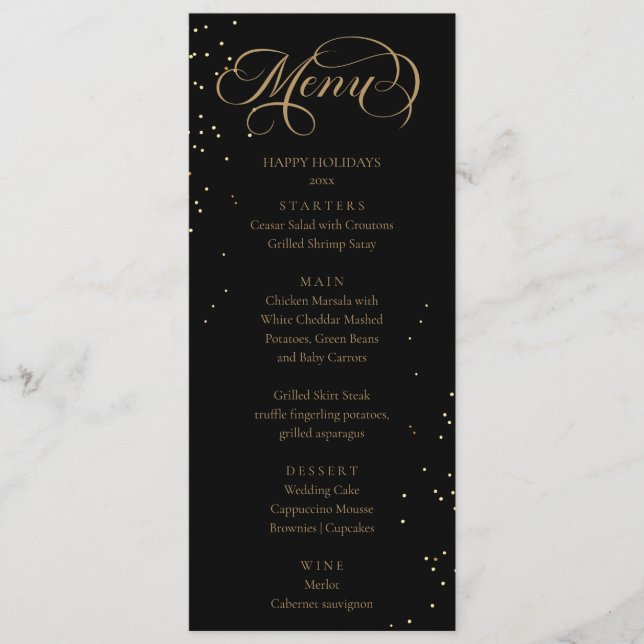 Elegant Holidays Sparkles Menu  (Frente)