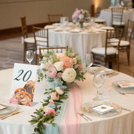  Elegant Lavender Purple Floral Wedding Table Numb
