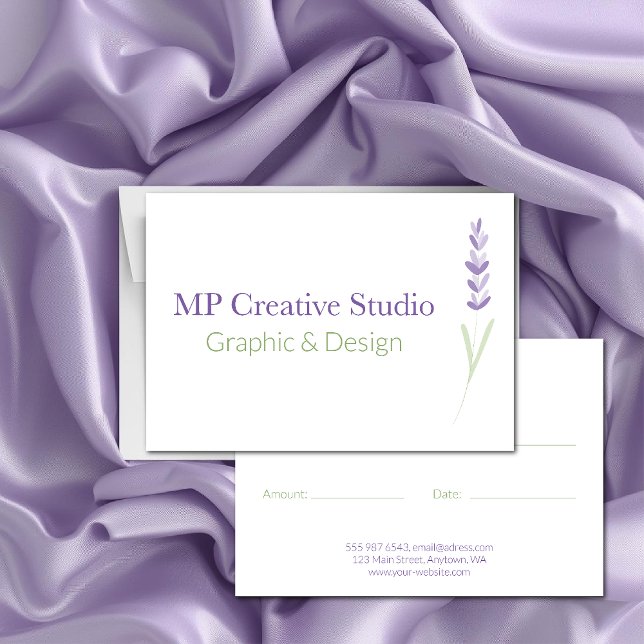 Elegant Lavender Sprig Botanical Design (Criador carregado)