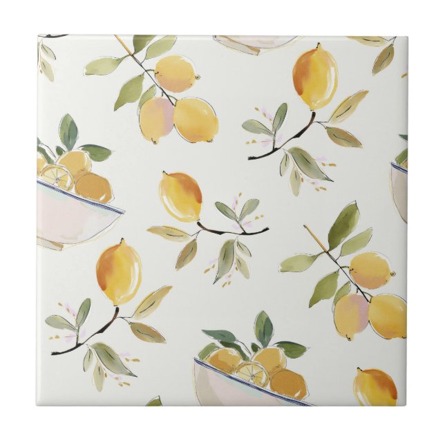 Elegant Lemon Ceramic Tile (Frente)