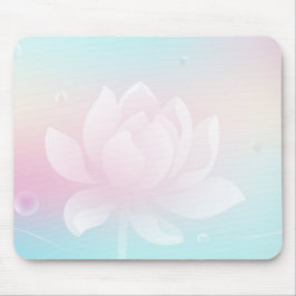 Elegant Lotus Bloom Soft Gradient Mouse Pad