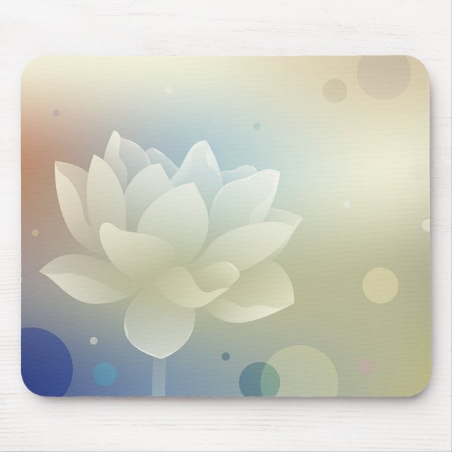 Elegant Lotus Flower Mouse Pad  (Frente)
