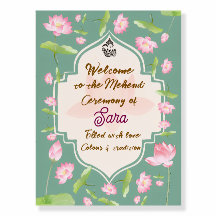 Elegant Mehendi Ceremony Welcome Sign