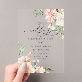 Elegant Modern Blush White Floral Wedding