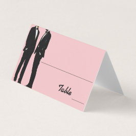 Elegant Modern Gay Men Wedding Rainbow Place Cards