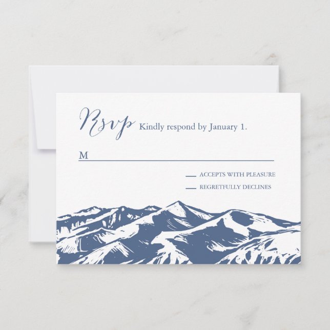 Elegant Mountain Wedding RSVP (Frente)