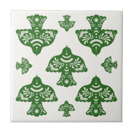 Elegant natural greenery folk art birds Italian