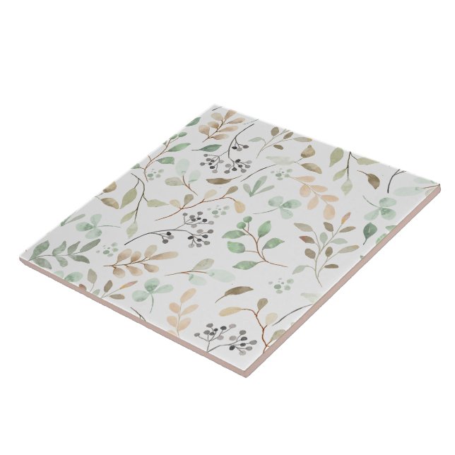 Elegant Nature Floral Decorative Tile Accent (Lateral)