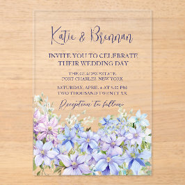 Elegant Periwinkle Clematis Wedding