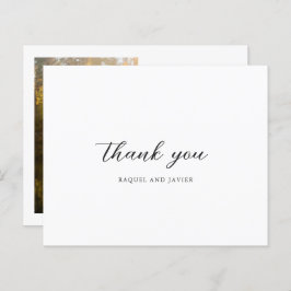 Elegant Photo Budget Wedding Thank You Card